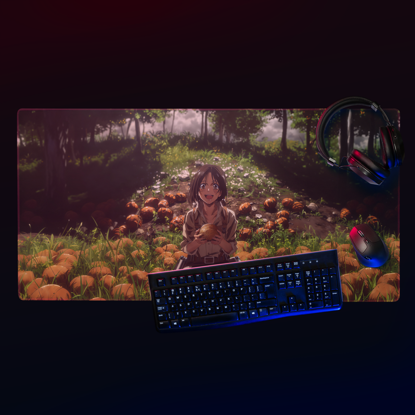 Sasha Braus in a Bread Field Gaming Mouse Pad