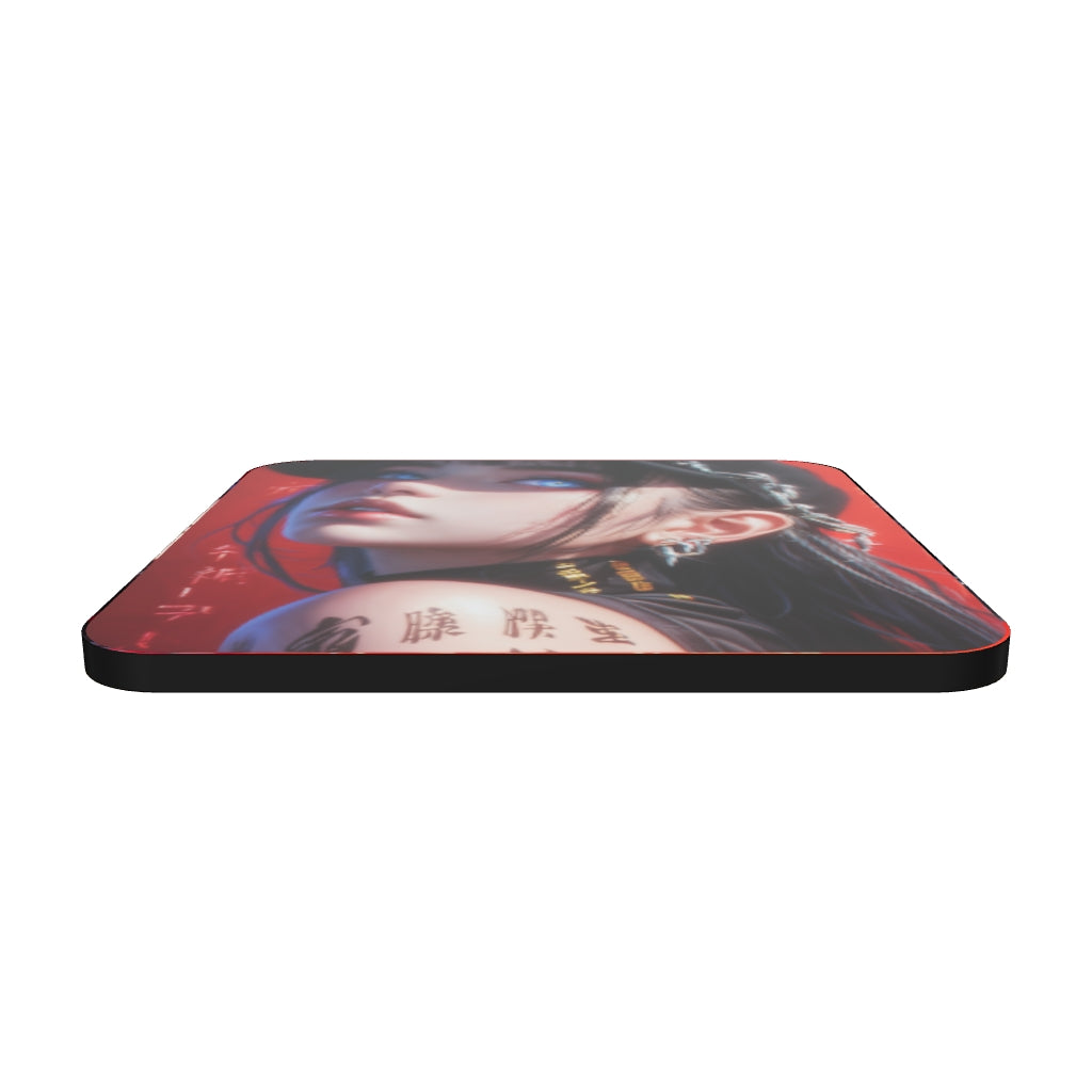 Cute Girl in Japanese Streetwear Cork-back coaster