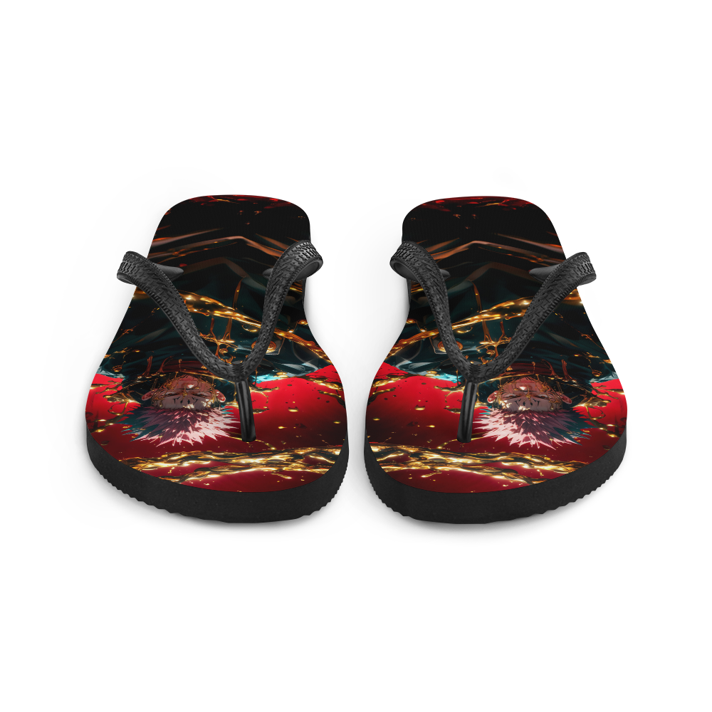 Sukuna Gold Liquid Flip-Flops