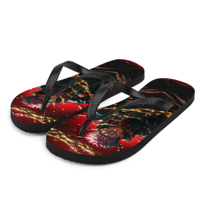 Sukuna Gold Liquid Flip-Flops