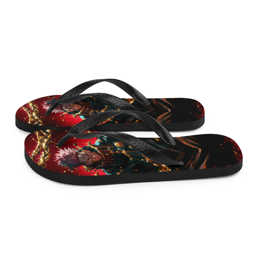 Sukuna Gold Liquid Flip-Flops