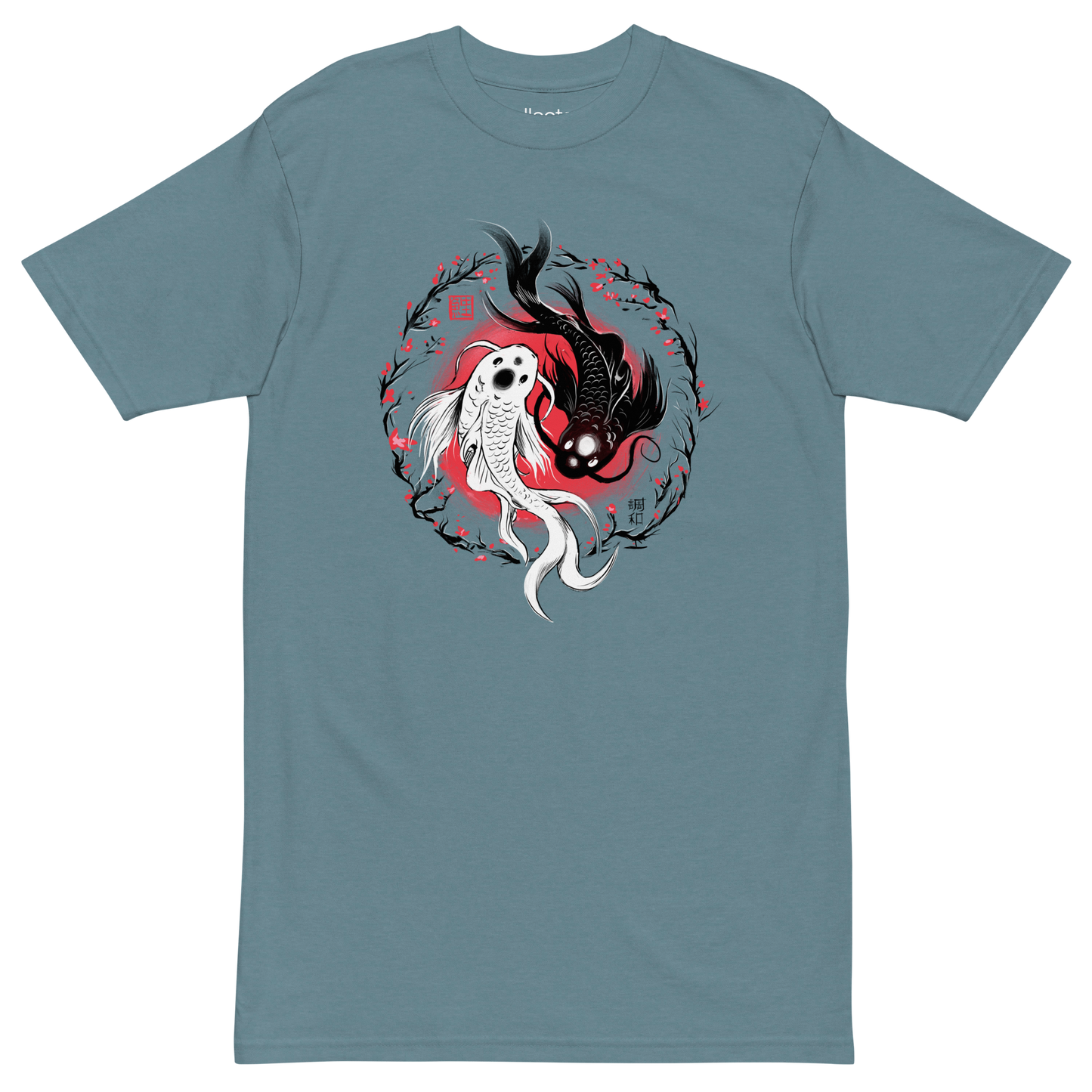 Koi Fish YingYang Heavyweight Tee - Collected Vibes