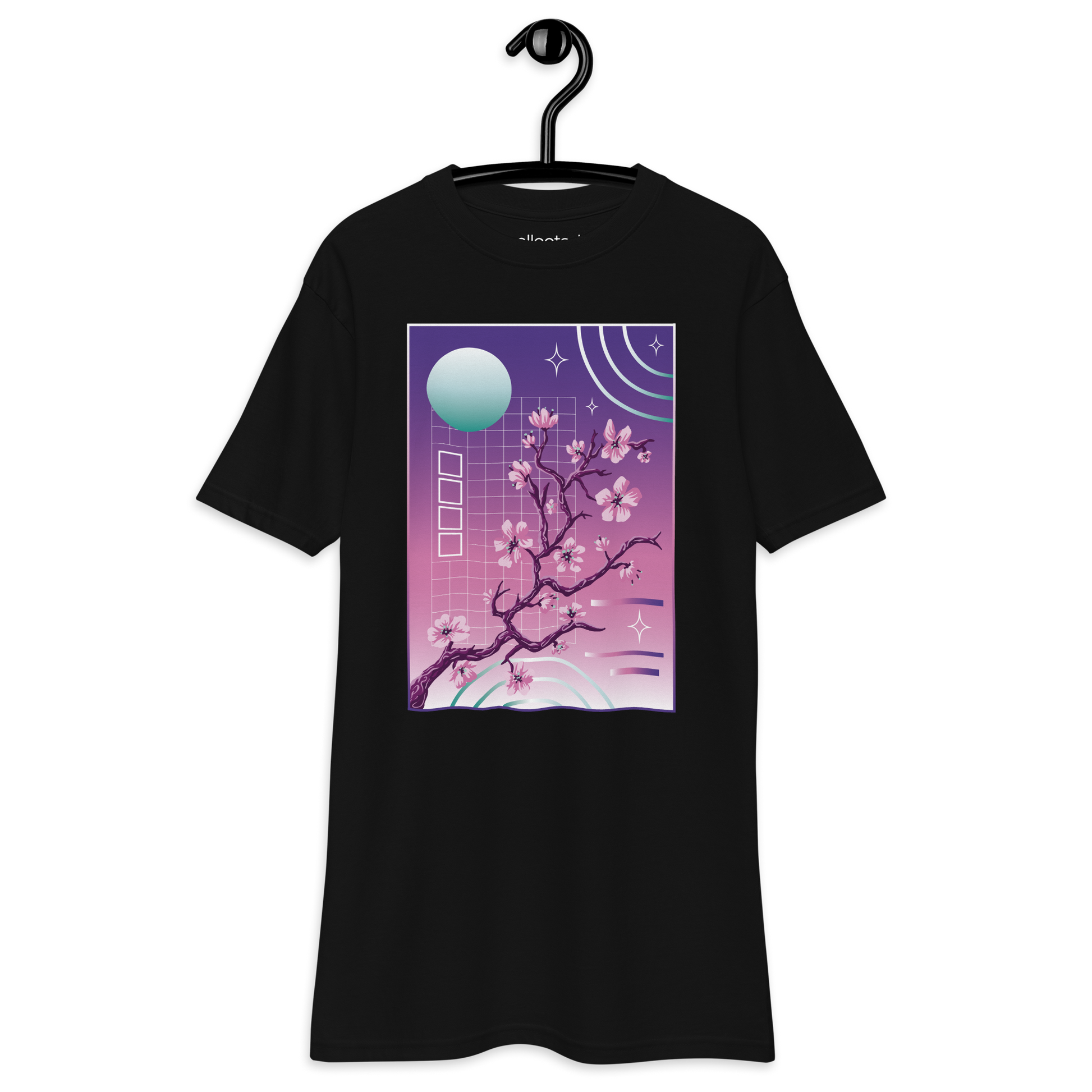 Vaporwave Tree Heavyweight Tee - Collected Vibes