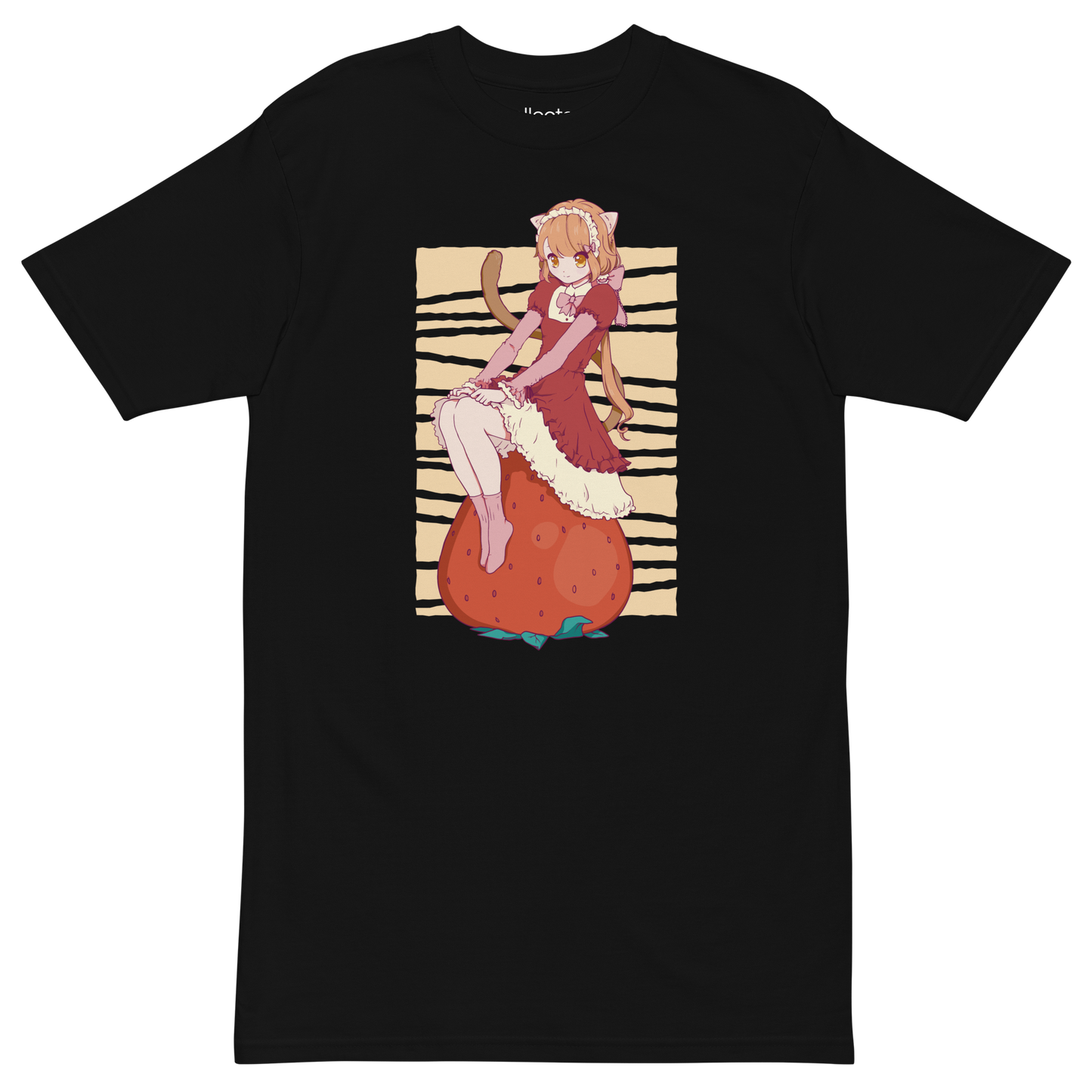 Cute Girl on a Strawberry Heavyweight Tee - Collected Vibes