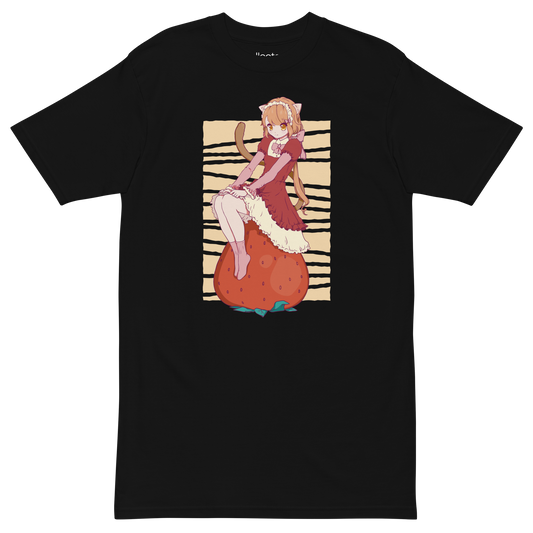Cute Girl on a Strawberry Heavyweight Tee - Collected Vibes