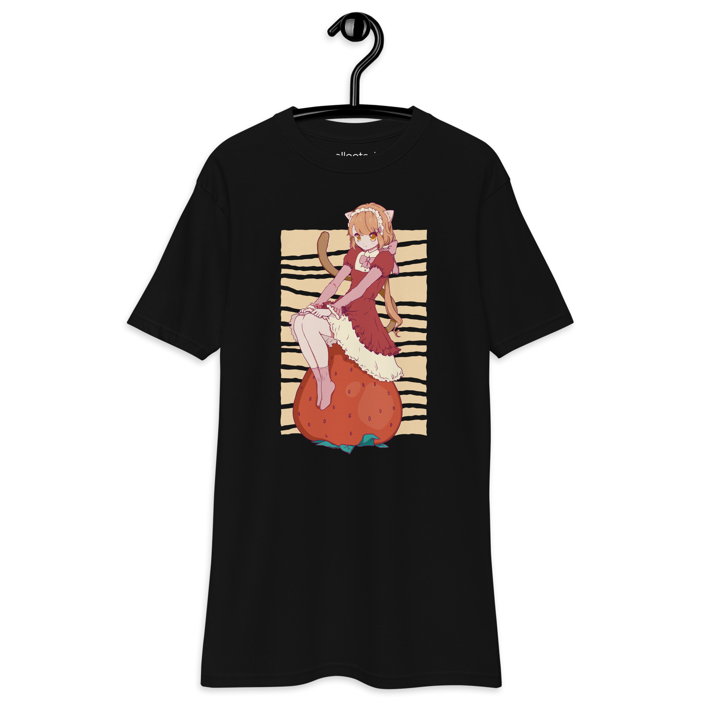 Cute Girl on a Strawberry Heavyweight Tee - Collected Vibes