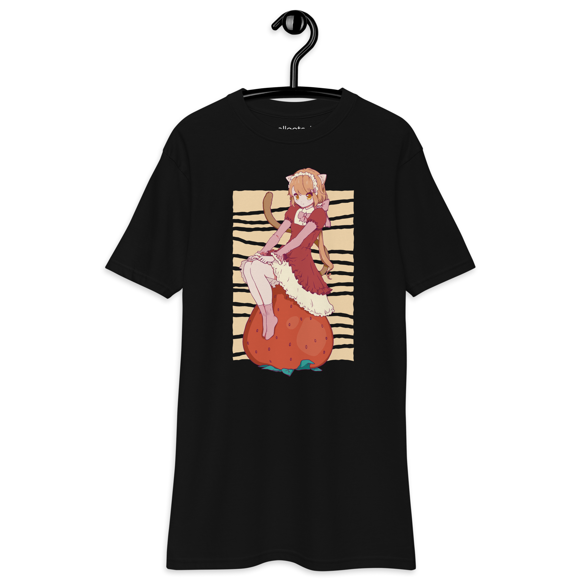 Cute Girl on a Strawberry Heavyweight Tee - Collected Vibes