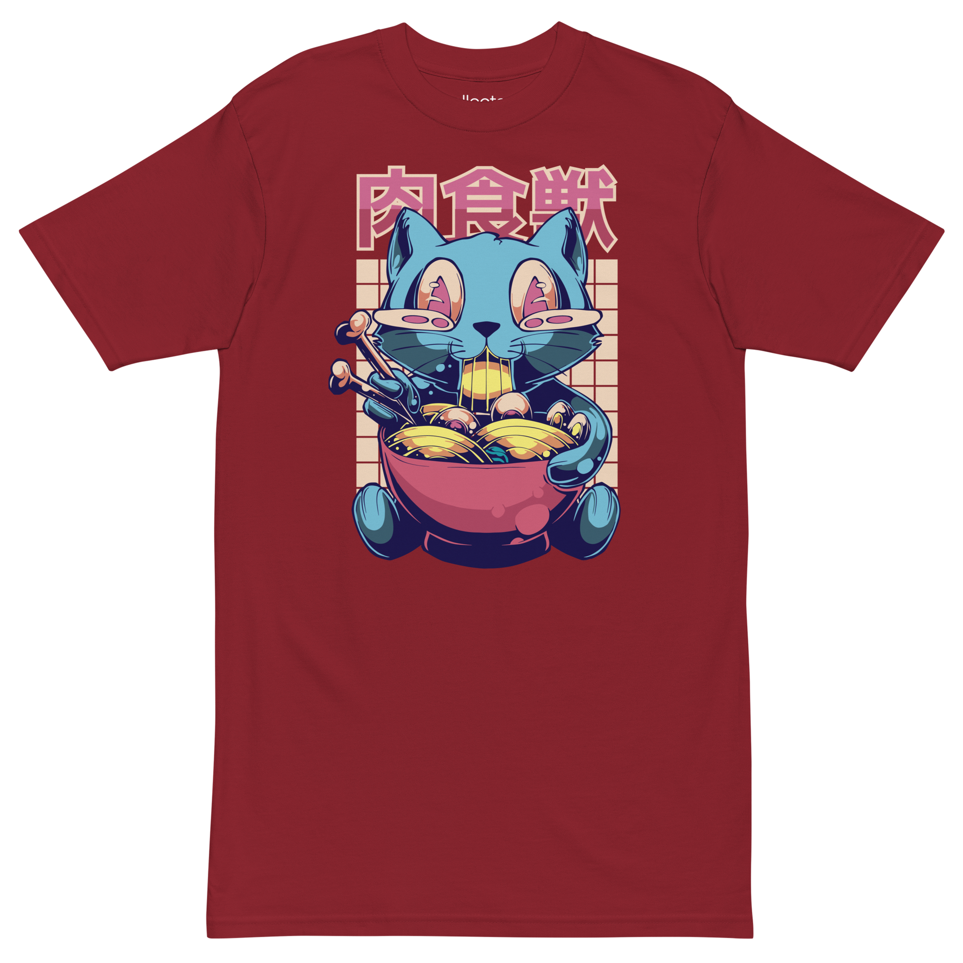 Cat eating Ramen Heavyweight Tee - Collected Vibes