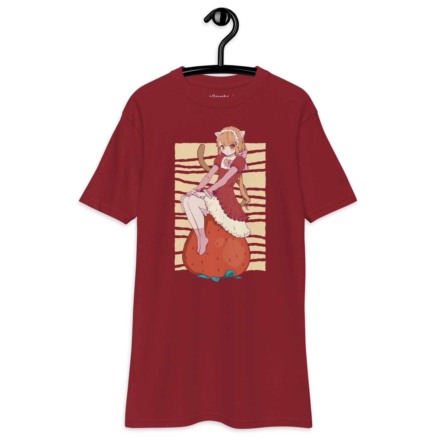 Cute Girl on a Strawberry Heavyweight Tee - Collected Vibes