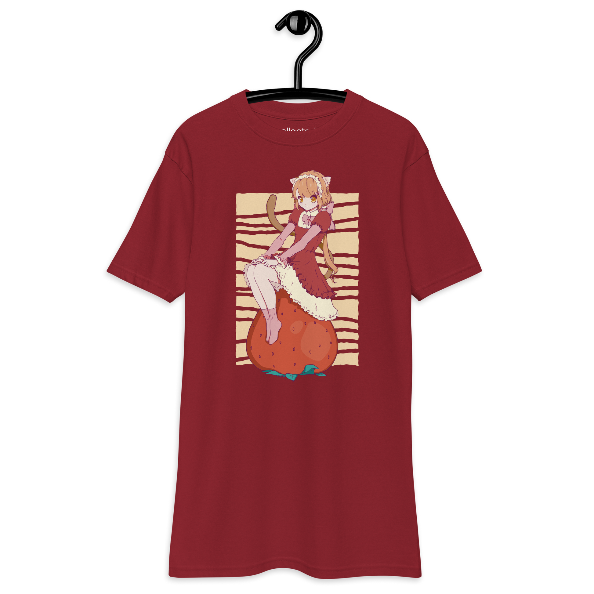 Cute Girl on a Strawberry Heavyweight Tee - Collected Vibes