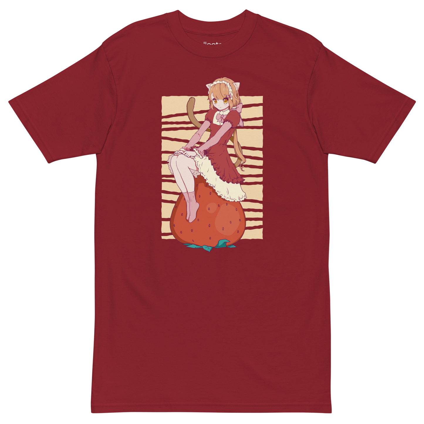 Cute Girl on a Strawberry Heavyweight Tee - Collected Vibes