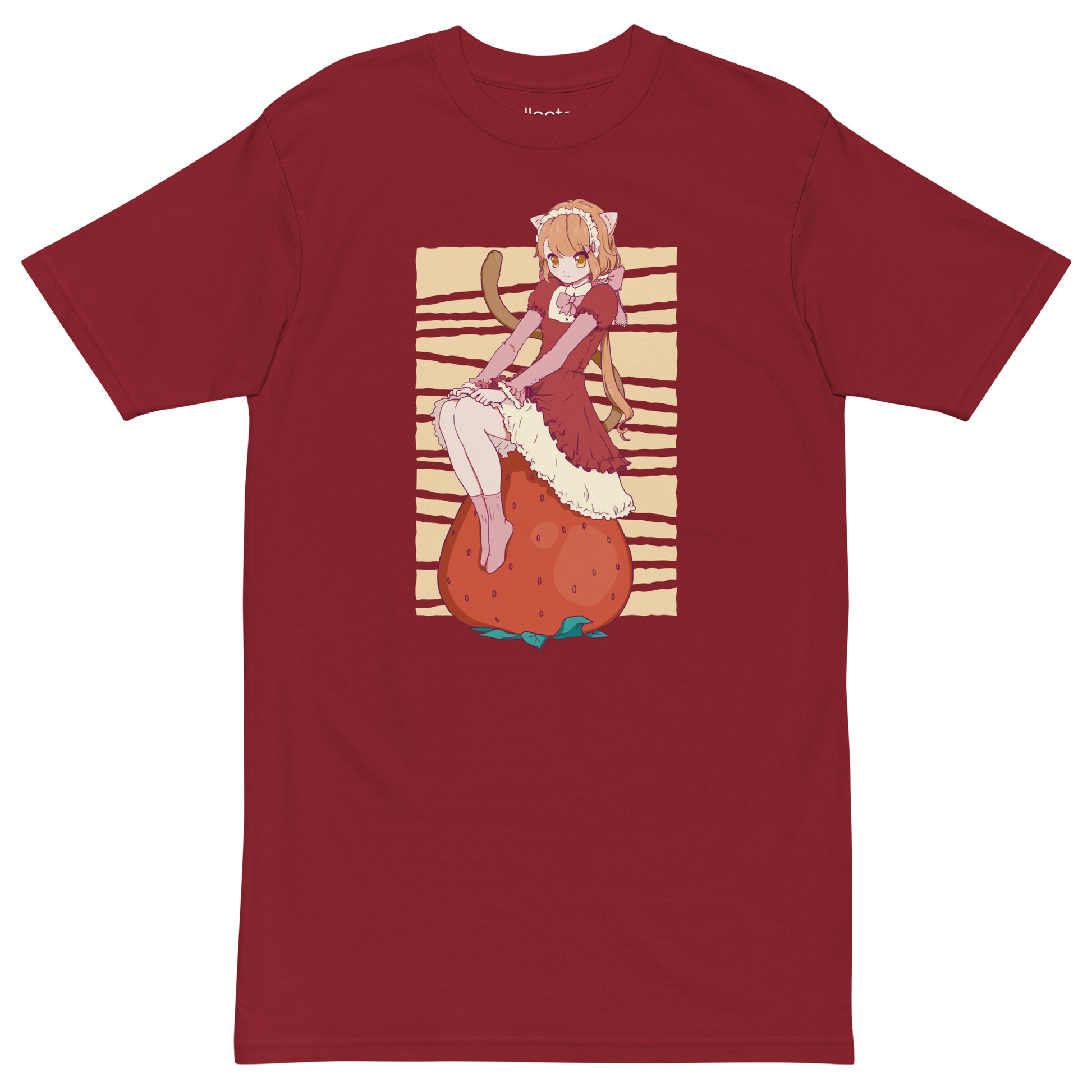 Cute Girl on a Strawberry Heavyweight Tee - Collected Vibes