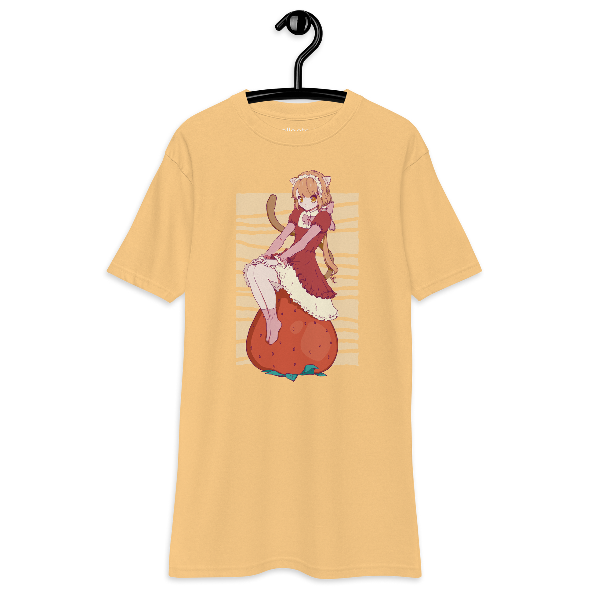 Cute Girl on a Strawberry Heavyweight Tee - Collected Vibes