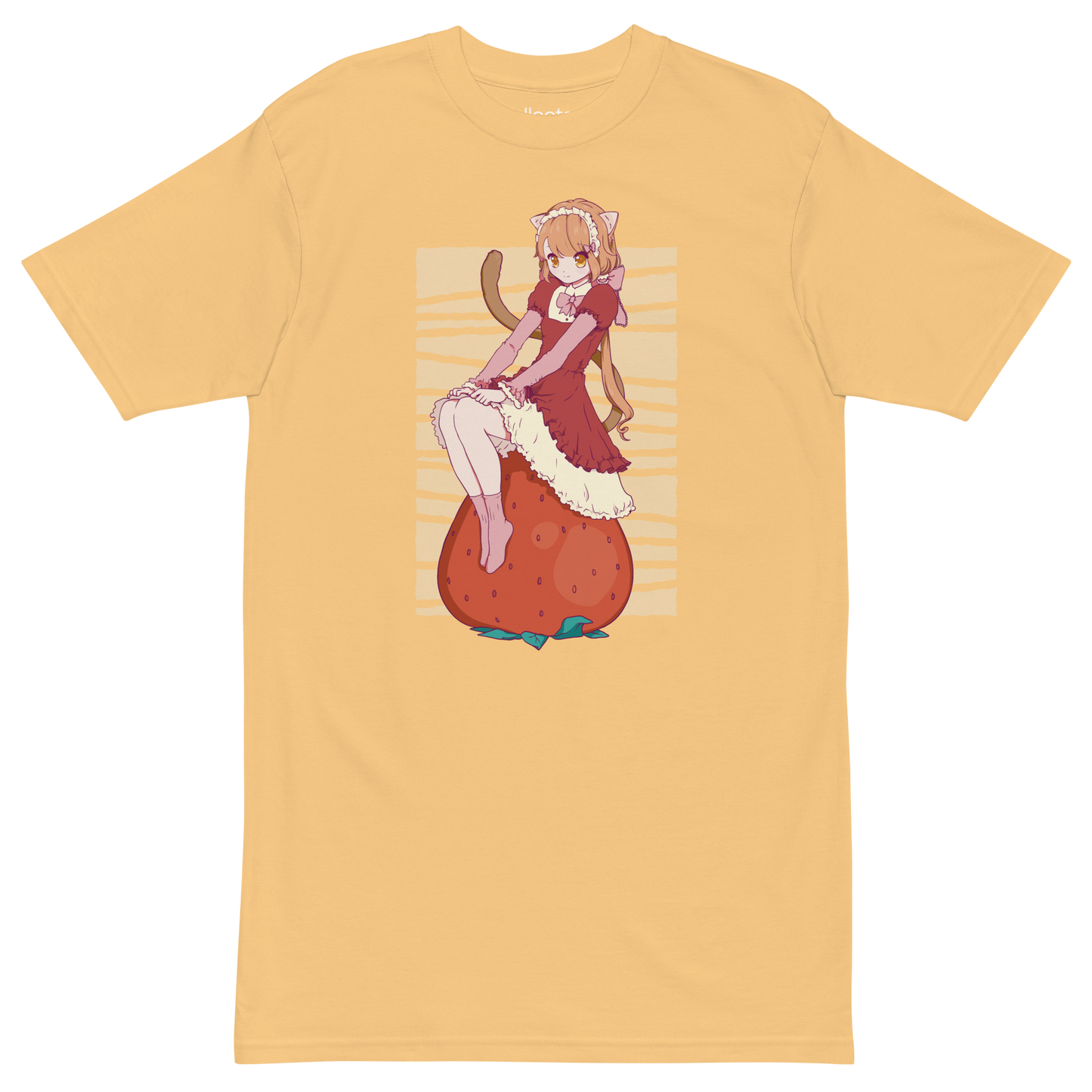 Cute Girl on a Strawberry Heavyweight Tee - Collected Vibes