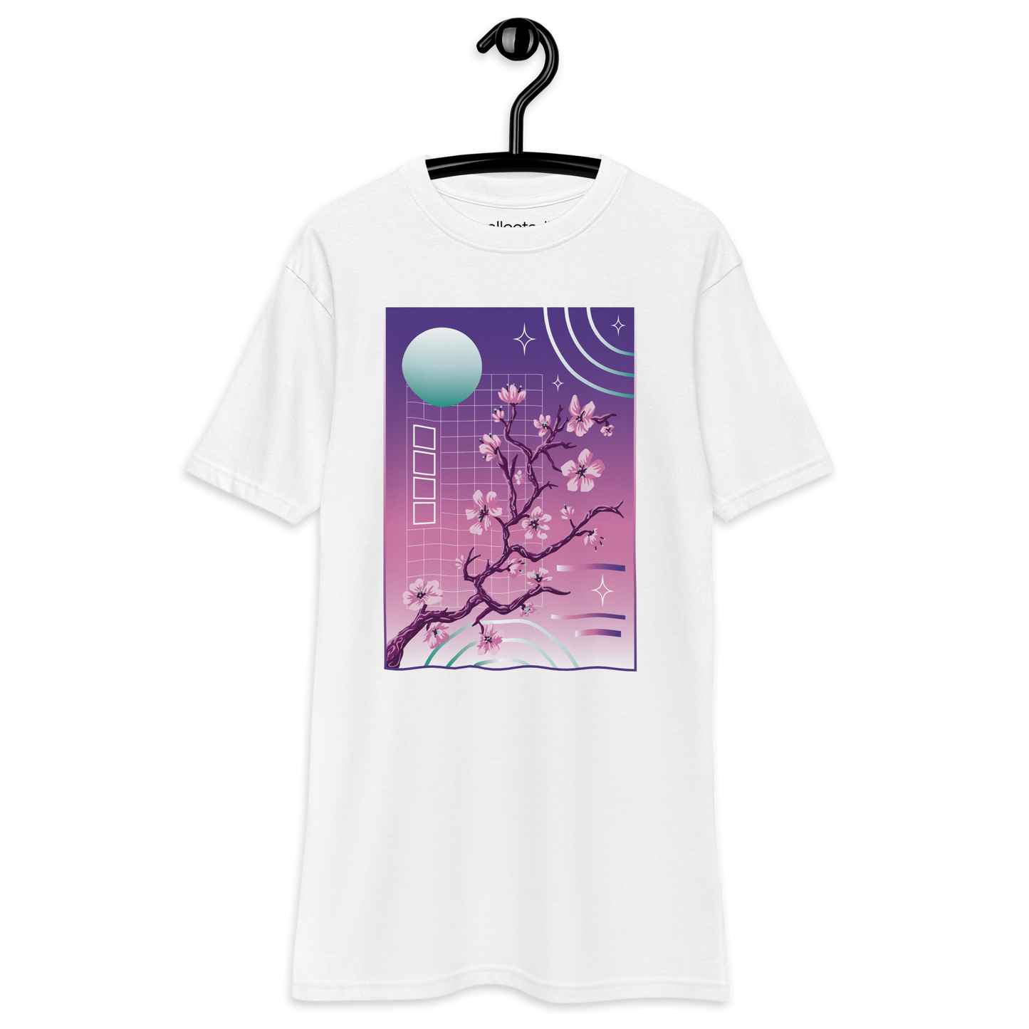 Vaporwave Tree Heavyweight Tee - Collected Vibes