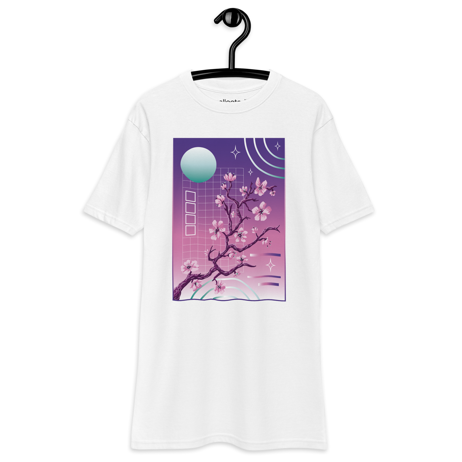 Vaporwave Tree Heavyweight Tee - Collected Vibes