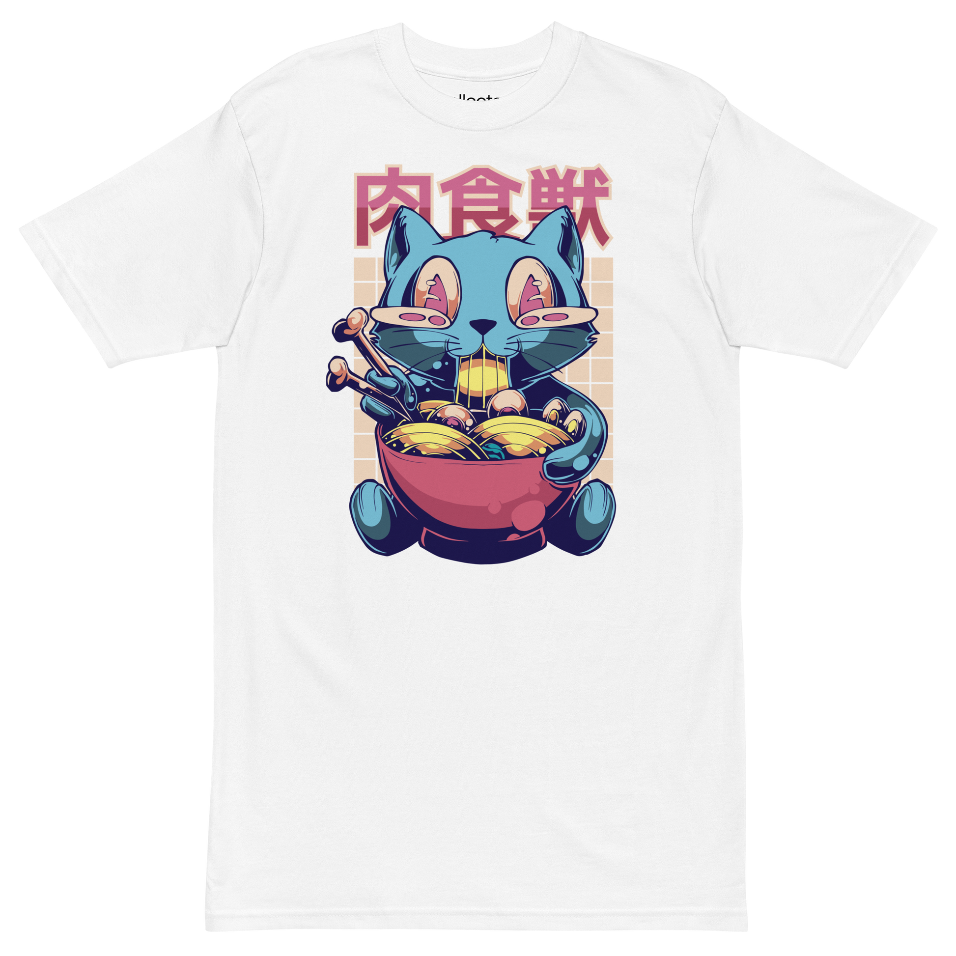 Cat eating Ramen Heavyweight Tee - Collected Vibes