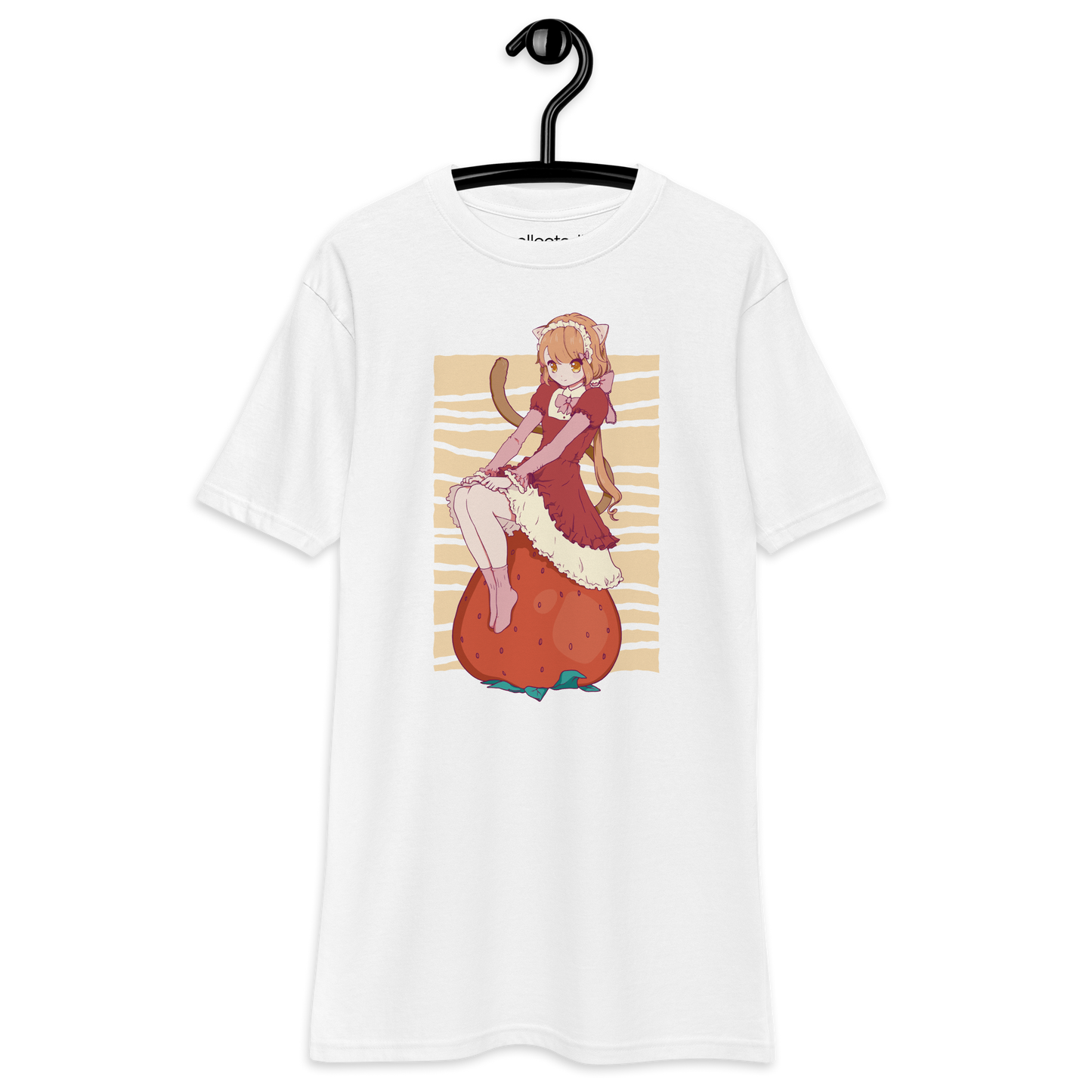 Cute Girl on a Strawberry Heavyweight Tee - Collected Vibes
