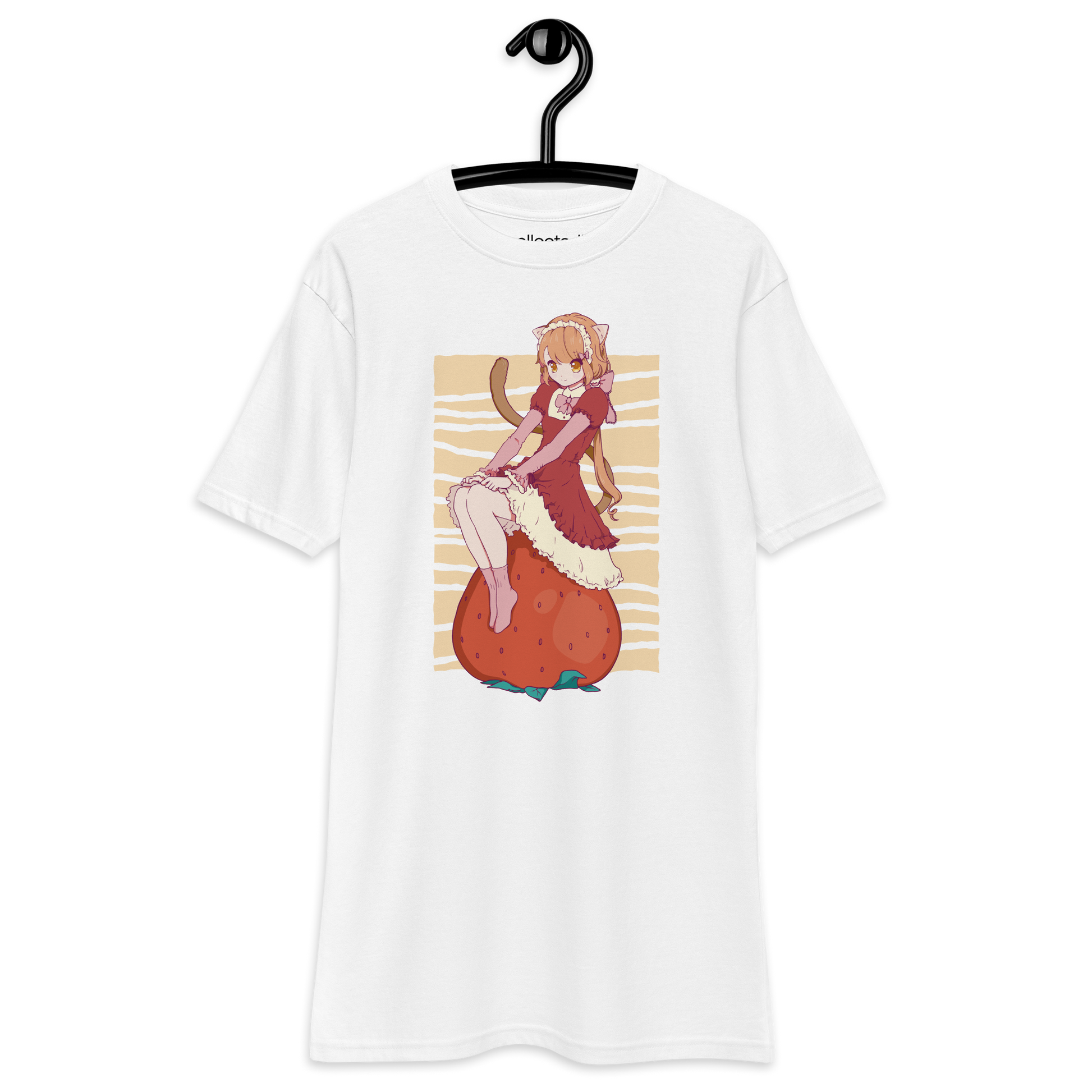Cute Girl on a Strawberry Heavyweight Tee - Collected Vibes