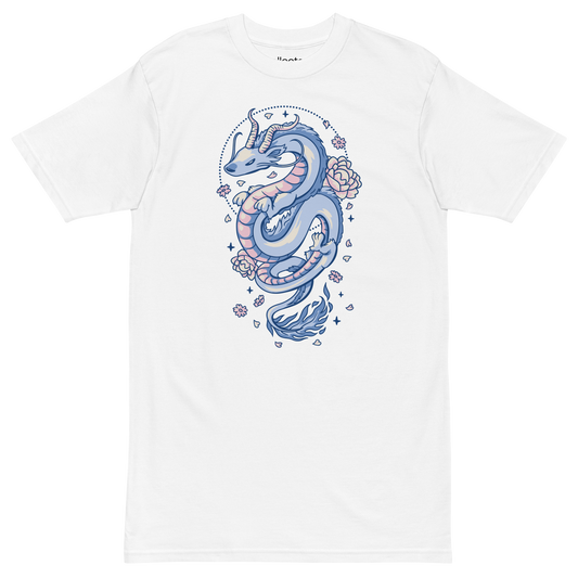 Blueish Dragon Heavyweight Tee - Collected Vibes