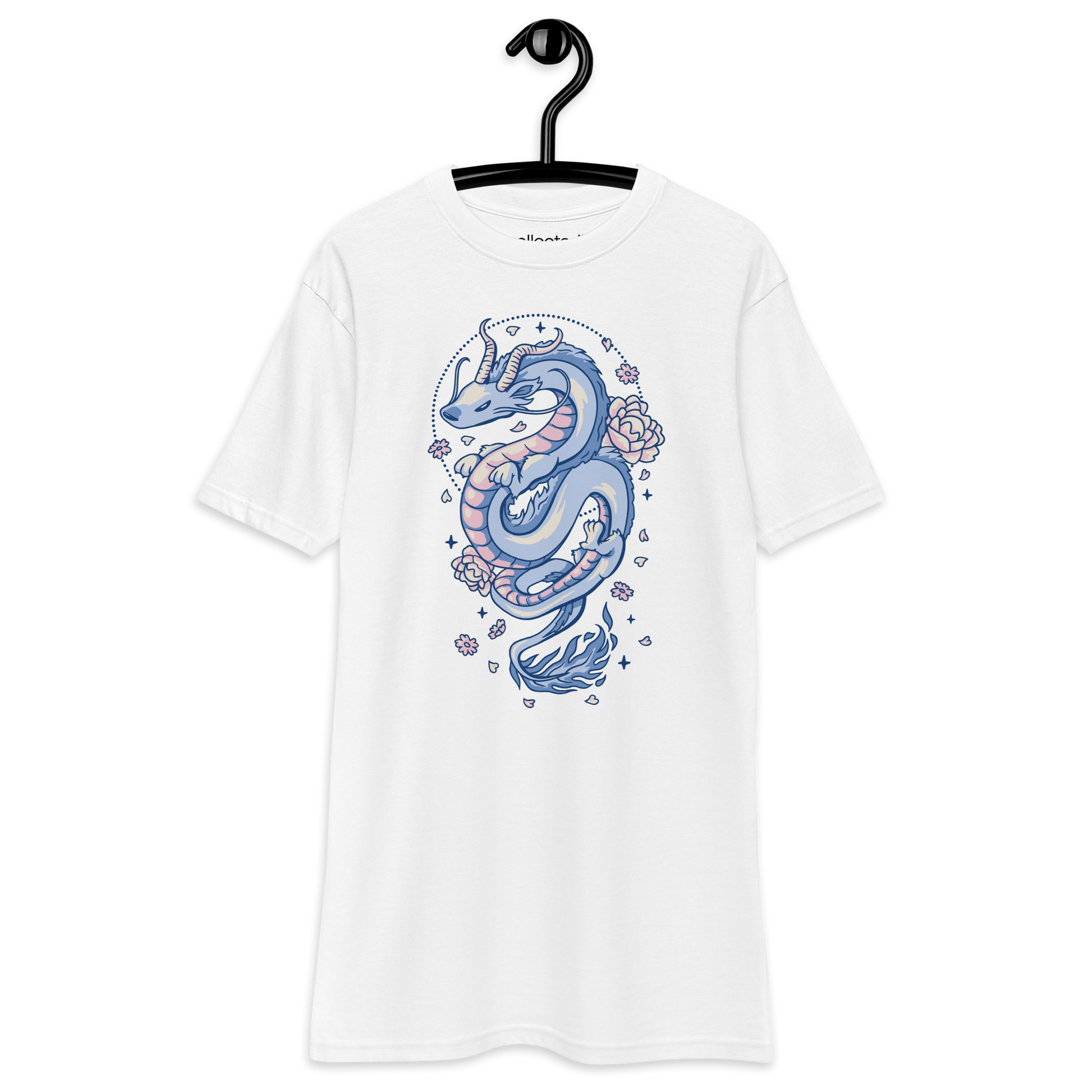Blueish Dragon Heavyweight Tee - Collected Vibes