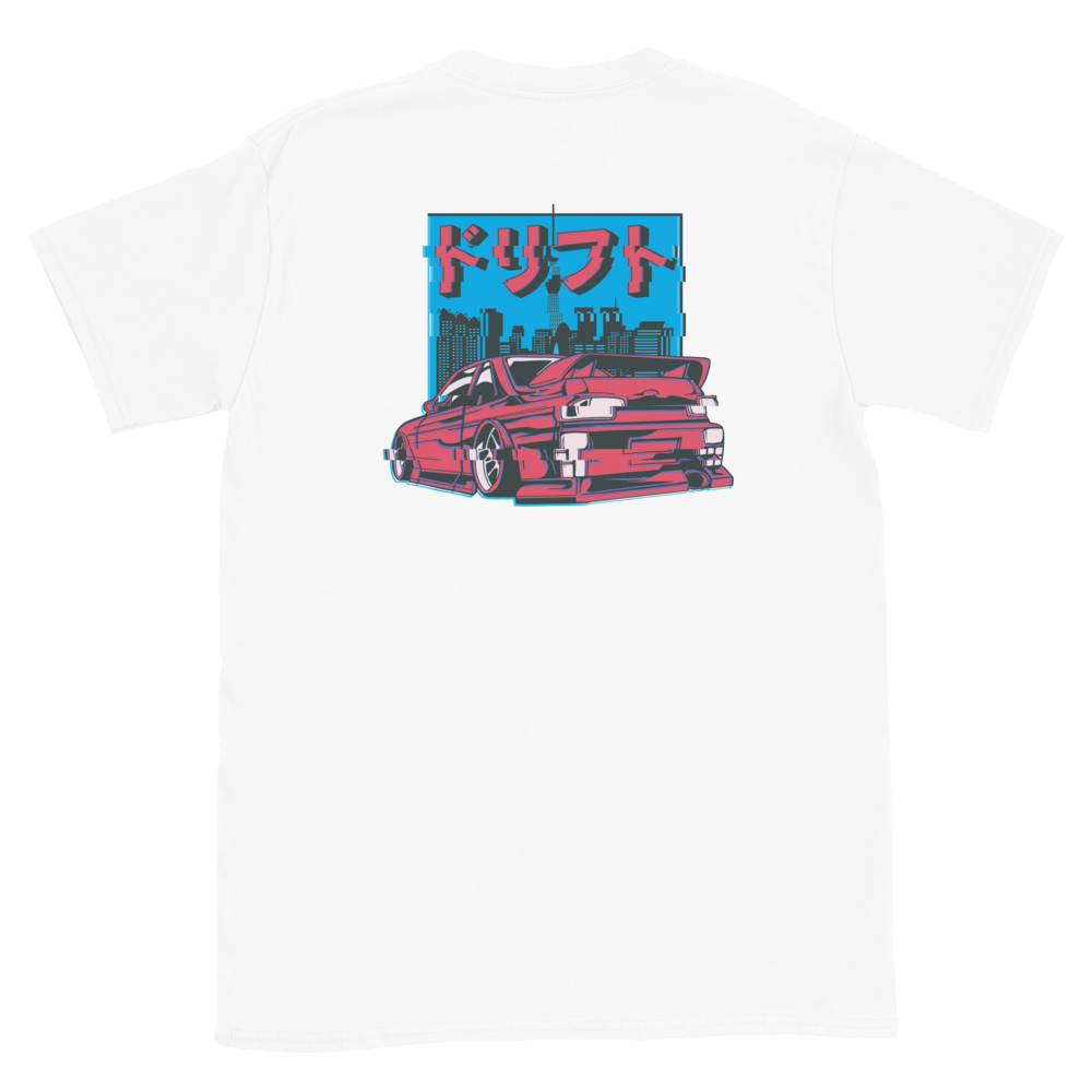 Glitched Car Japanese Style Unisex T-Shirt - Collected Vibes