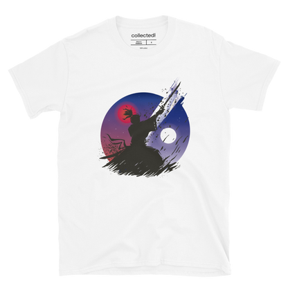 Samurai under Moon Unisex T-Shirt - Collected Vibes